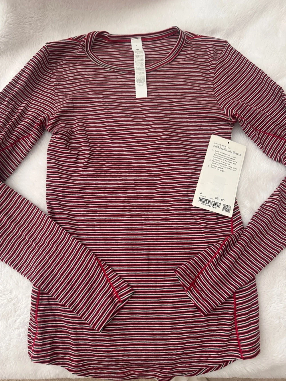 Lululemon Hold Tight Long-Sleeve Shirt size 4/ NWT